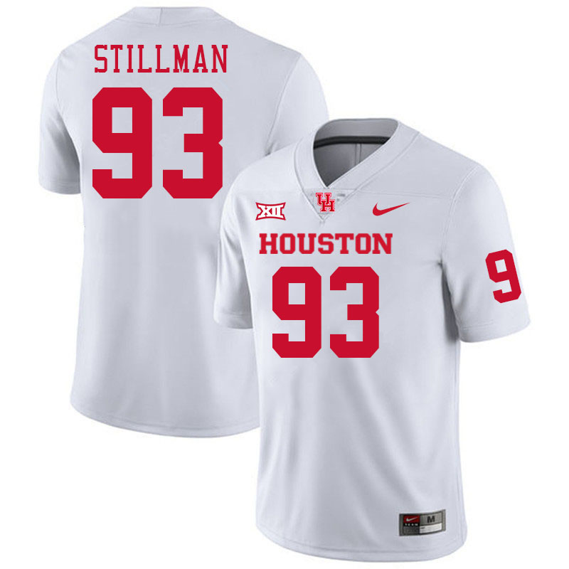 Men #93 Xavier Stillman Houston Cougars College Football Jerseys Stitched-White